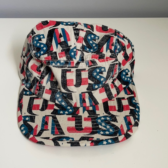 Retro Style USA 5-Panel Adjustable Hat - Picture 2 of 5